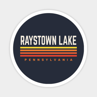 Raystown Lake Pennsylvania Retro Vintage Stripes Magnet